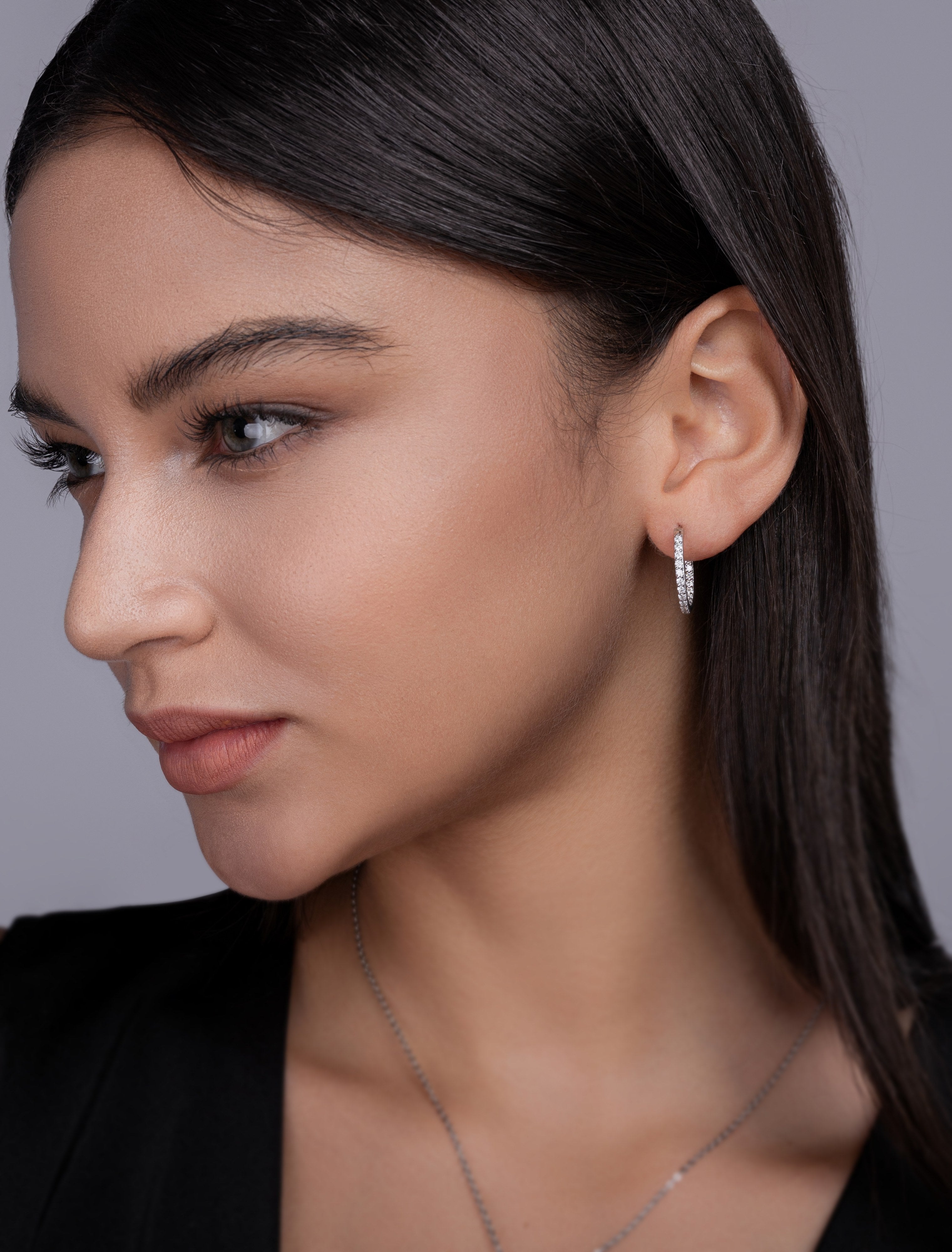 Flowing Light - Earrings Set With Top-quality Moissanite S925 Silver And Platinum-plated Stud Earrings