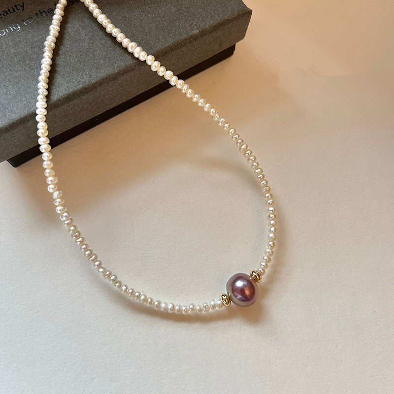 Particle Shaped Freshwater Pearl Necklace