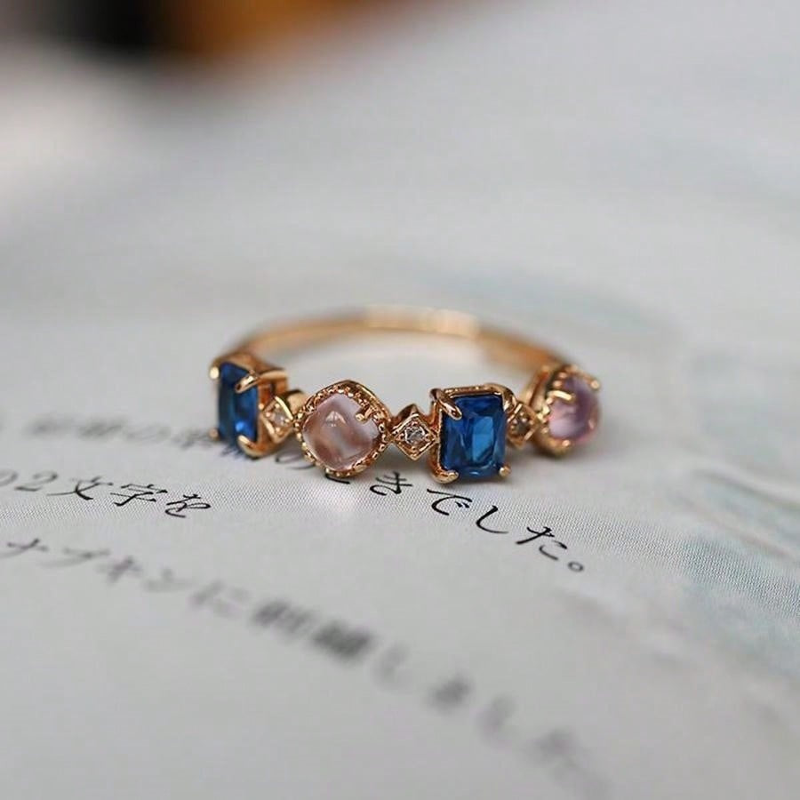 Raspberry Fruit Peridot Adjustable Ladies Ring