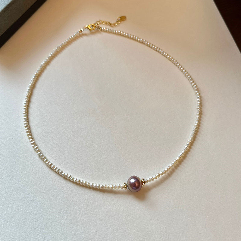 Particle Shaped Freshwater Pearl Necklace